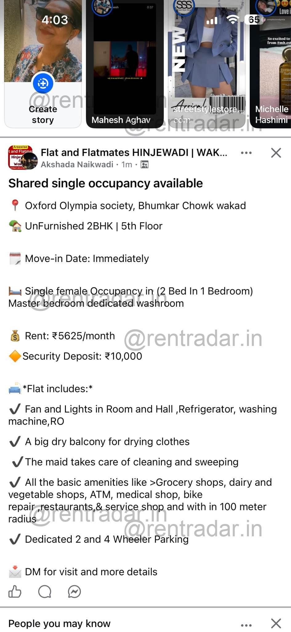Room in 2bhk at Wakad (oxford Olympia Society)