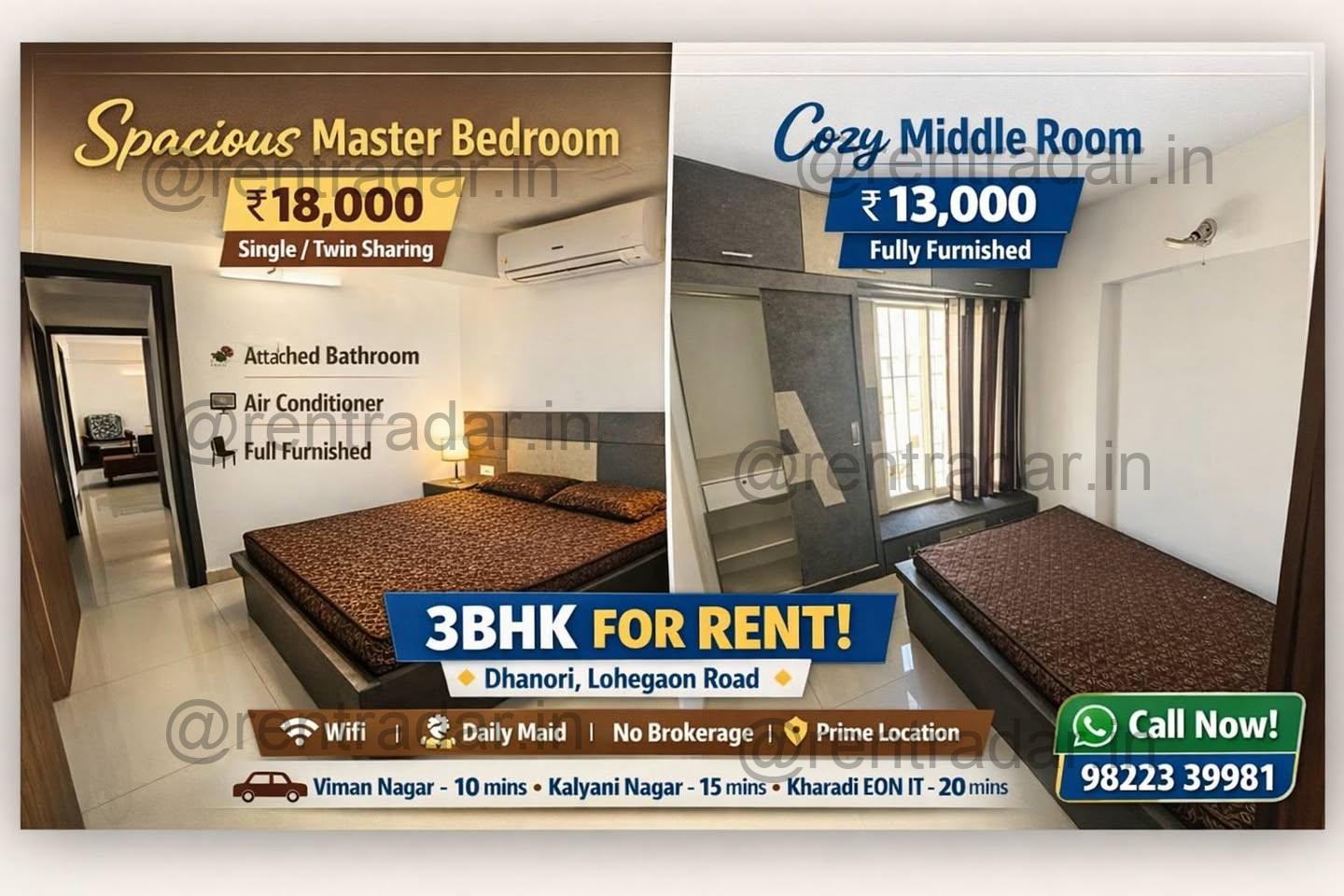 Room Available at Dhanori (triaa Hillome)