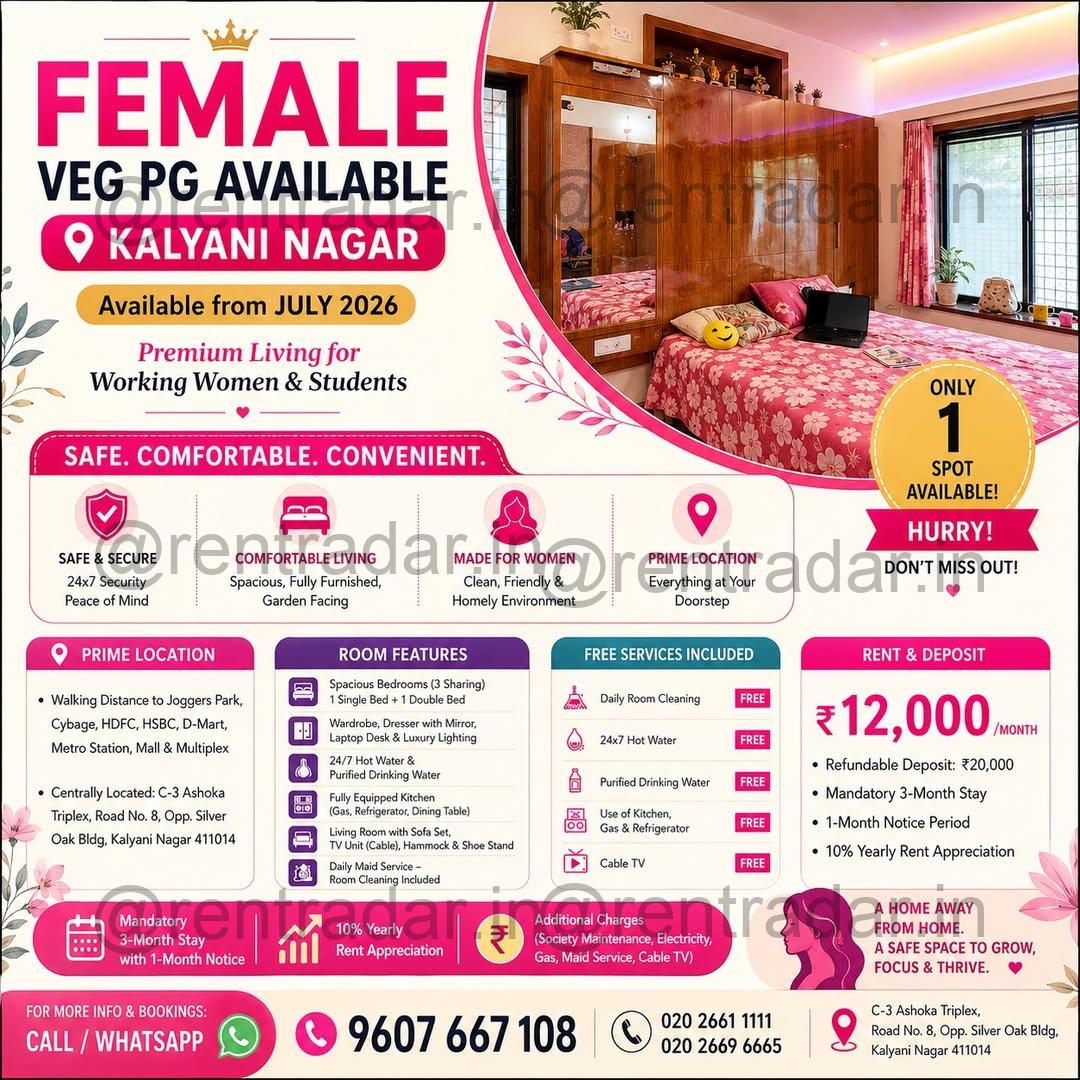 Rental Property Property For Rent at Kalyani Nagar