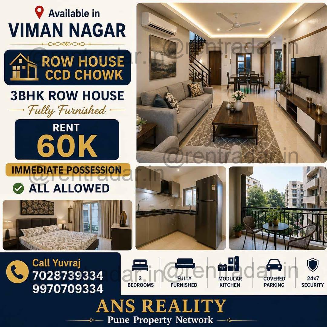 3bhk For Rent at Viman Nagar
