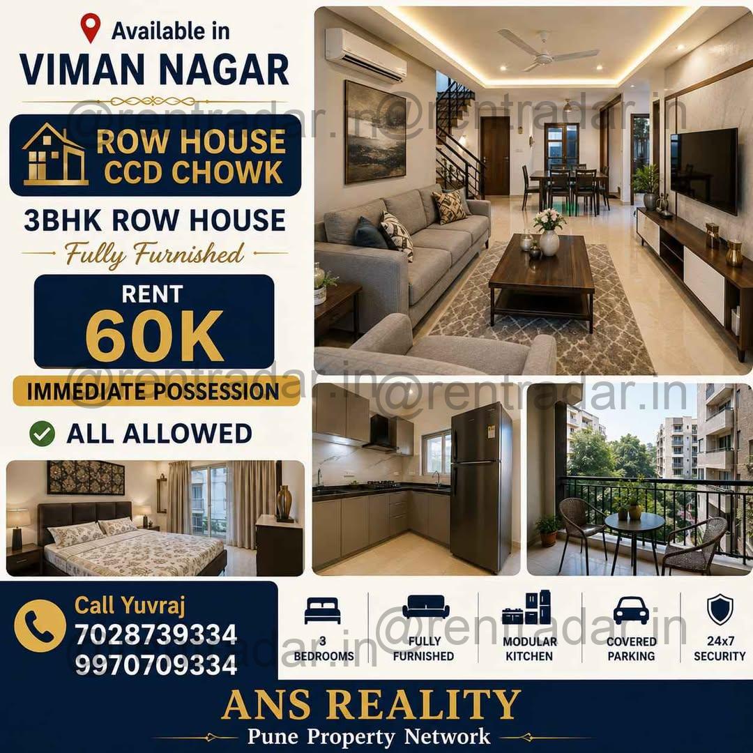 3bhk For Rent at Viman Nagar