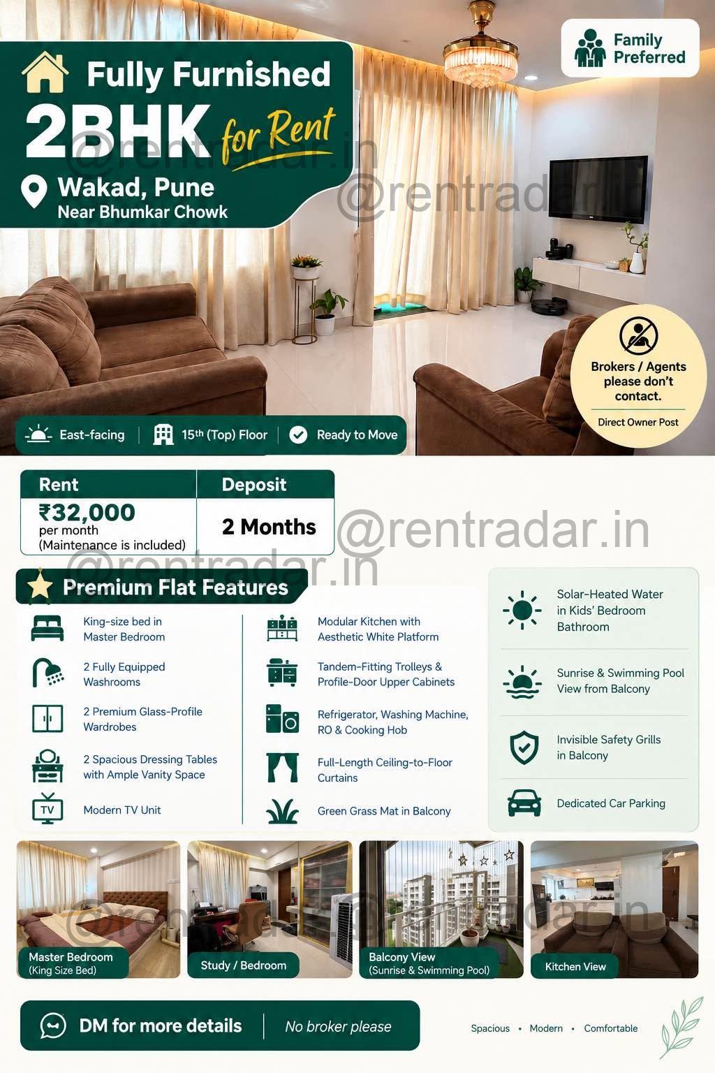 2bhk For Rent at Wakad
